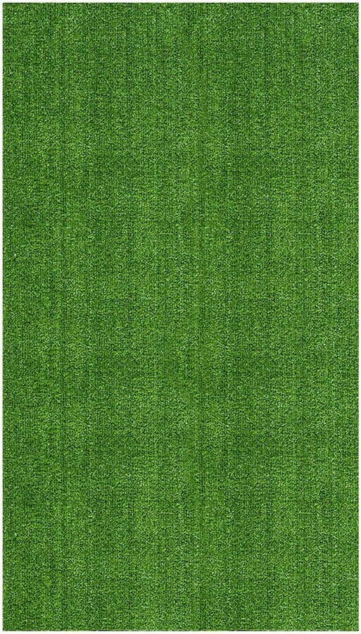 Waterproof Indoor/Outdoor 8 ft. x 13 ft. Green Low Pile Artificial Grass Turf Area Rug, 7 ft. 10 in. x 13 ft.