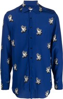 Thumbnail for your product : Etro Pixelated Floral Print Silk Shirt