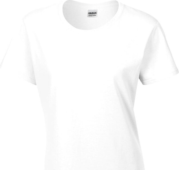 Gildan Womens/Ladies Short Sleeve Deep Scoop Neck T-Shirt (White) -  ShopStyle