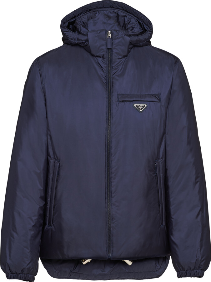 Prada Re-nylon Puffer Jacket, Men, Blue, Size 46 - ShopStyle