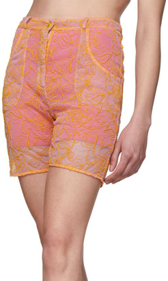 Jacquemus Pink and Orange Le Short Lavandou Shorts