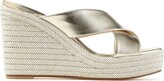 Thumbnail for your product : Jimmy Choo Dovina metallic strap wedge sandals