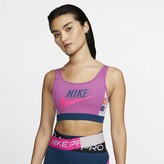 Thumbnail for your product : Nike Women's Medium-Support 1-Piece Pad Graphic Sports Bra Swoosh Icon Clash