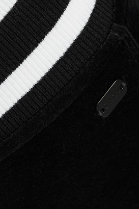 DKNY Striped Cotton-blend Velour Track Pants