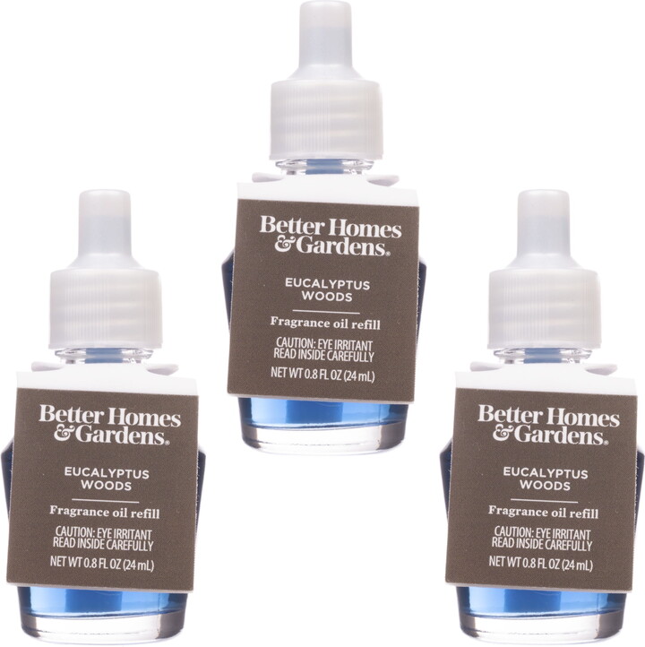 Better Homes & Gardens Eucalyptus Woods Fragrance Oil Refill, Better Homes & Gardens, 24 ml (3-Pack)