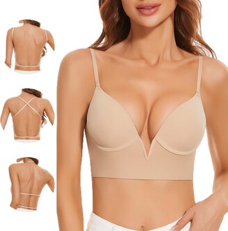 2161 Strapless Push Up Padded Plunge Clear Strap Bra for Women – Vgplay