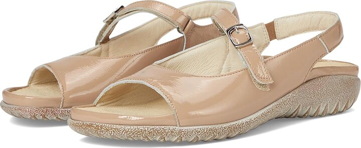 (取寄) ナオト レディース  Naot women Toka Camel Crinkle Patent Leather Naot Footwear Toka Women's Sandals Camel Crinkle Patent Leather