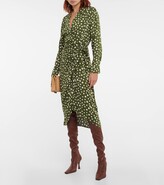 Thumbnail for your product : Velvet Zendaya polka-dot satin wrap dress
