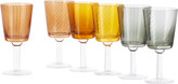 Thumbnail for your product : Pols Potten POLSPOTTEN Multicolor Library Wine Glasses
