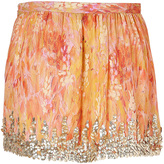 Thumbnail for your product : Haute Hippie Sequined Silk Skirt in Sunflower-Multi
