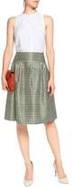 Thumbnail for your product : Oscar de la Renta Printed Silk And Cotton-Blend Skirt