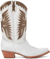 Thumbnail for your product : Frye White & Bronze Carrie Firebird Mid Western Boots