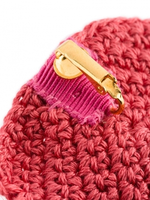 Rosie Assoulin Crochet Grape Earring - Pink