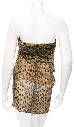 Isabel Marant Printed Strapless Top