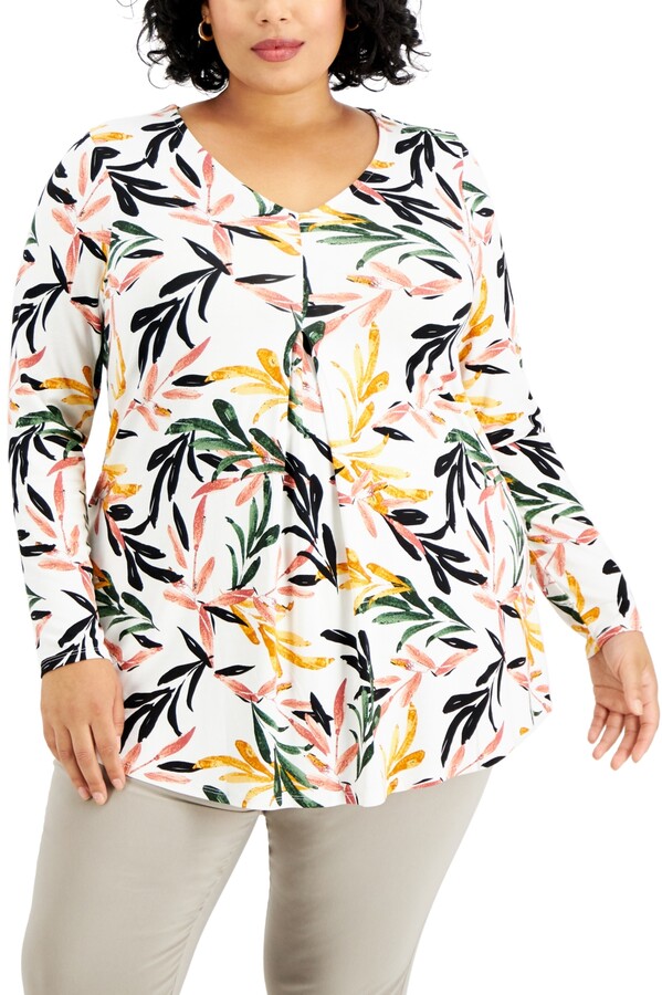 jm collection tops plus size