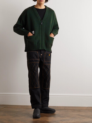 WTAPS Palmer Logo-Appliquéd Knitted Zip-Up Cardigan - ShopStyle