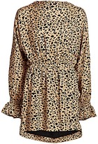Thumbnail for your product : Baum und Pferdgarten It Take a Family Aemiley Leopard Open-Back Dress