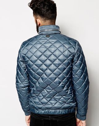 G Star G-Star Quilted Jacket Meefic Nylon Concealed Hood