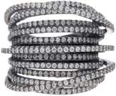 Thumbnail for your product : Lafonn Black Rhodium Plated Sterling Silver Micro Pave Simulated Diamond Multiple Crossing Band