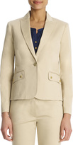Thumbnail for your product : Jones New York Stretch Cotton One Button Blazer (Plus)
