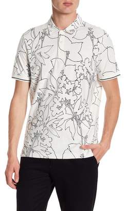 Perry Ellis Floral Knit Polo Shirt