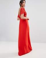 Thumbnail for your product : Traffic People Lace Capped Sleeve Maxi Dress