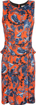 Thumbnail for your product : Matthew Williamson Printed stretch-scuba jersey peplum mini dress