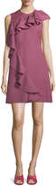 Thumbnail for your product : MSGM Sleeveless Ruffle Plaid A-Line Wool Dress
