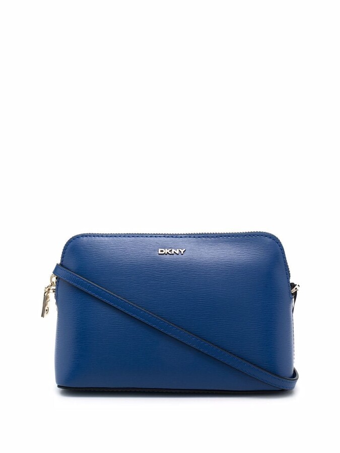 Leather Bag / Shoulder Bag, DKNY, model R461180202, in blue and white