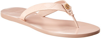 Tory Burch Manon Croc-Embossed Leather Thong Sandal
