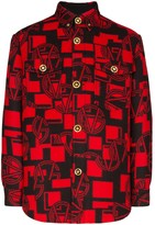 Thumbnail for your product : Versace Logo Pattern Button-Down Shirt