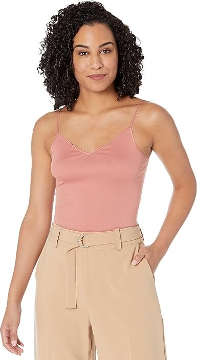 V-neck Camisole in pale pink from the Cotton Seamless collection from HANRO