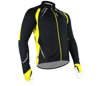 SANTIC Cycling Fleece Thermal Long Jersey Winter Jacket Yellow-Gabriel (M)