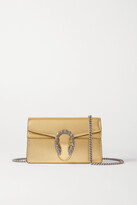 Thumbnail for your product : Gucci Dionysus Super Mini Metallic Leather Shoulder Bag
