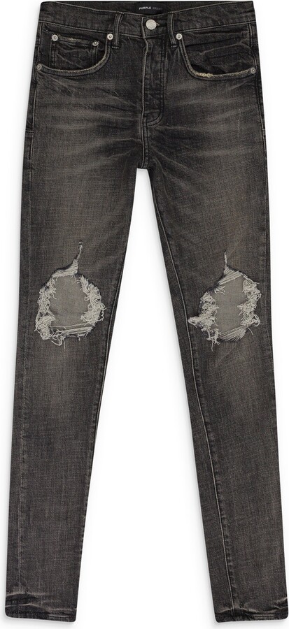 Purple Brand Grey Dirty Resin Blowout Skinny Jeans