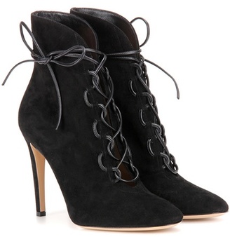 Gianvito Rossi Empire lace-up suede ankle boots