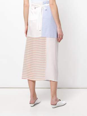 MM6 MAISON MARGIELA striped patchwork skirt