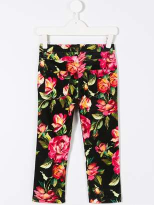 Dolce & Gabbana Kids floral print jeans