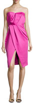 Thumbnail for your product : Camilla And Marc Strapless Pleated Sweetheart Cocktail Dress, Hot Pink