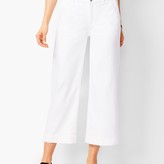 Thumbnail for your product : Talbots Denim Wide-Leg Crops - White
