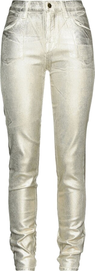 Gold Coated Jeans | ShopStyle