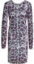 Just Cavalli Leopard-Print Rib-Knitted Mini Dress