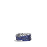Thumbnail for your product : David Yurman Crossover Ring with Sapphires in White Gold