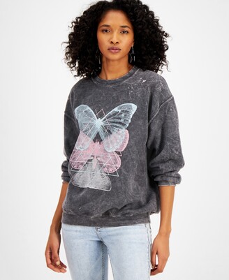 Junk Food Clothing Triangle Butterfly Graphic-Print Sweatshirt