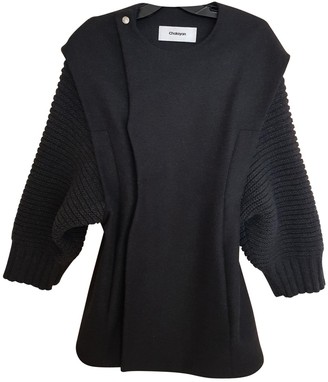 Chalayan Anthracite Wool Coat for Women