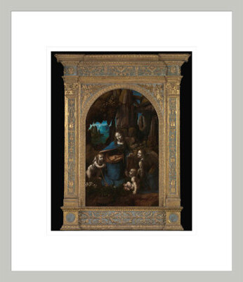 Red Barrel Studio Virgin of the Rocks by Leonardo da Vinci -Framed Giclee Print