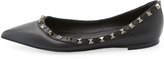 Thumbnail for your product : Valentino Noir Rockstud Leather Ballerina