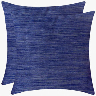 BRBCA Midnight Sapphire Euro Pillow Shams - Decorative Cushion Cases (Set of 2) - Luxe Home Decor Accent Pieces