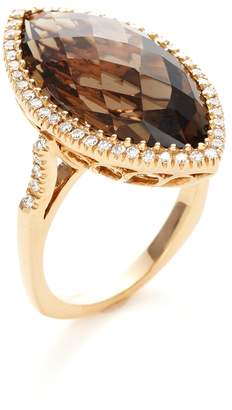 Danni Women's Faceted Smoky Quartz & Diamond Marquise Ring
