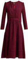 Thumbnail for your product : A.P.C. Bing Belted Crepe Dress - Womens - Burgundy